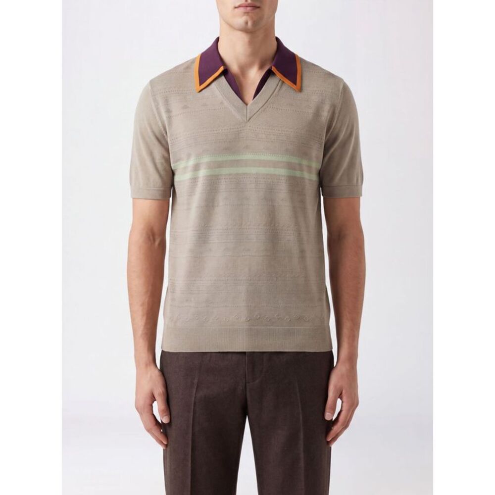 Dries Van Noten Polo Shirt Men Beige